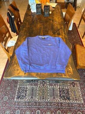 Nike Sportswear Club Fleece Crewneck Sweatshirt Blue Men's Large